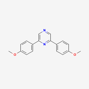 molecular formula C18H16N2O2 B15415878 Pyrazine, 2,6-bis(4-methoxyphenyl)- CAS No. 135459-44-8