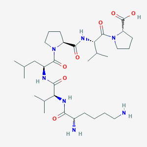 molecular formula C32H57N7O7 B15415905 L-Lysyl-L-valyl-L-leucyl-L-prolyl-L-valyl-L-proline CAS No. 178913-72-9