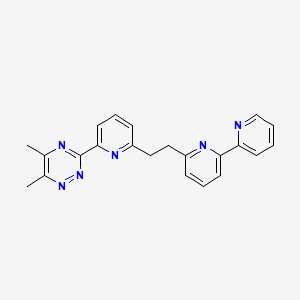 molecular formula C22H20N6 B15415921 6-{2-[6-(5,6-Dimethyl-1,2,4-triazin-3-yl)pyridin-2-yl]ethyl}-2,2'-bipyridine CAS No. 137956-21-9