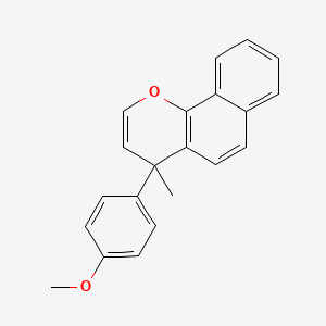 molecular formula C21H18O2 B15415955 4H-Naphtho[1,2-b]pyran, 4-(4-methoxyphenyl)-4-methyl- CAS No. 183662-06-8