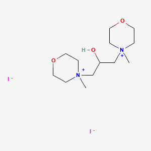 molecular formula C13H28I2N2O3 B15416006 4,4'-(2-Hydroxypropane-1,3-diyl)bis(4-methylmorpholin-4-ium) diiodide CAS No. 157501-63-8