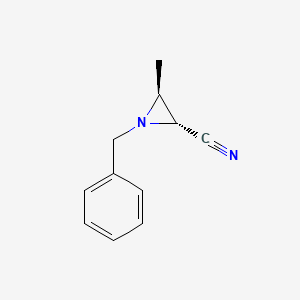 molecular formula C11H12N2 B15416013 (2R,3S)-1-benzyl-3-methylaziridine-2-carbonitrile CAS No. 185031-76-9