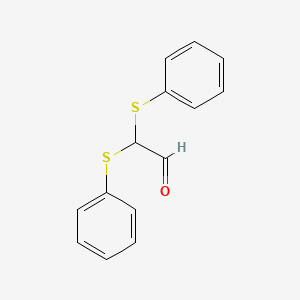 molecular formula C14H12OS2 B15416029 Acetaldehyde, bis(phenylthio)- CAS No. 153823-24-6