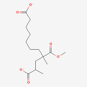 molecular formula C15H24O6-2 B15416033 4-(Methoxycarbonyl)-2,4-dimethylundecanedioate CAS No. 133493-55-7