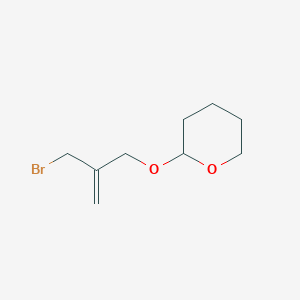 molecular formula C9H15BrO2 B15416100 2H-Pyran, 2-[[2-(bromomethyl)-2-propenyl]oxy]tetrahydro- CAS No. 159691-83-5