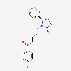 molecular formula C20H20FNO3 B15416136 (4S)-3-[5-(4-Fluorophenyl)-5-oxopentyl]-4-phenyl-1,3-oxazolidin-2-one CAS No. 189029-82-1