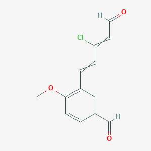 3-(3-Chloro-5-oxopenta-1,3-dien-1-yl)-4-methoxybenzaldehyde