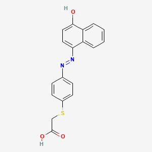 ({4-[2-(4-Oxonaphthalen-1(4H)-ylidene)hydrazinyl]phenyl}sulfanyl)acetic acid