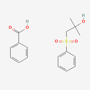 1-(Benzenesulfonyl)-2-methylpropan-2-ol;benzoic acid