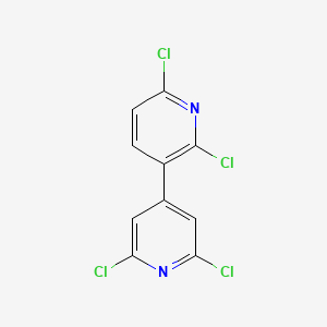 molecular formula C10H4Cl4N2 B15416870 2,2',6,6'-Tetrachloro-3,4'-bipyridine CAS No. 138826-31-0