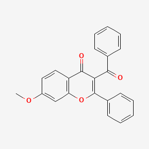 molecular formula C23H16O4 B15416880 3-Benzoyl-7-methoxy-2-phenyl-4H-1-benzopyran-4-one CAS No. 127839-71-8