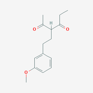 molecular formula C15H20O3 B15416890 3-[2-(3-Methoxyphenyl)ethyl]hexane-2,4-dione CAS No. 141038-08-6