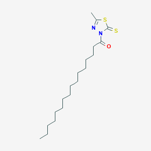 molecular formula C19H34N2OS2 B15416951 1-(5-Methyl-2-sulfanylidene-1,3,4-thiadiazol-3(2H)-yl)hexadecan-1-one CAS No. 135363-33-6