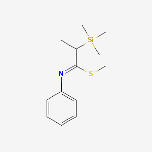 Methyl (1Z)-N-phenyl-2-(trimethylsilyl)propanimidothioate