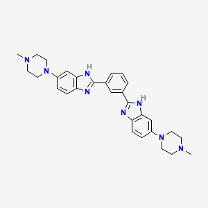 molecular formula C30H34N8 B15417003 2,2'-(1,3-Phenylene)bis(5-(4-methyl-1-piperazinyl)-1H-benzimidazole CAS No. 126824-08-6