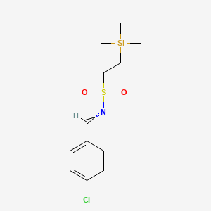 N-[(4-Chlorophenyl)methylidene]-2-(trimethylsilyl)ethane-1-sulfonamide