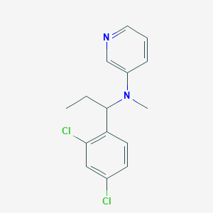 molecular formula C15H16Cl2N2 B15417050 N-[1-(2,4-Dichlorophenyl)propyl]-N-methylpyridin-3-amine CAS No. 138402-42-3