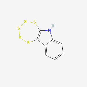 molecular formula C8H5NS5 B15417206 6H-1,2,3,4,5-Pentathiepino[6,7-b]indole CAS No. 157984-19-5