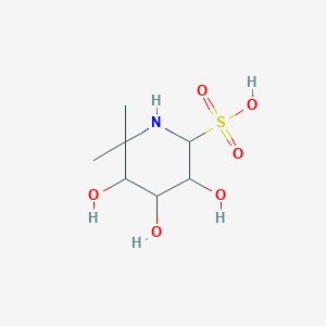 3,4,5-Trihydroxy-6,6-dimethylpiperidine-2-sulfonic acid