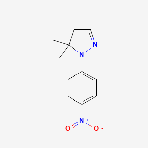 5,5-Dimethyl-1-(4-nitrophenyl)-4,5-dihydro-1H-pyrazole