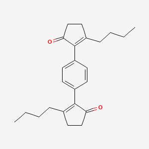 2-Cyclopenten-1-one, 2,2'-(1,4-phenylene)bis[3-butyl-