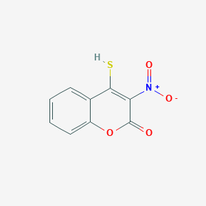 3-Nitro-4-sulfanyl-2H-1-benzopyran-2-one