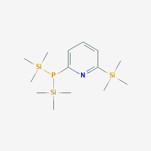 B154175 Pyridine,2-[bis(trimethylsilyl)phosphino]-6-(trimethylsilyl)-(9CI) CAS No. 135958-48-4