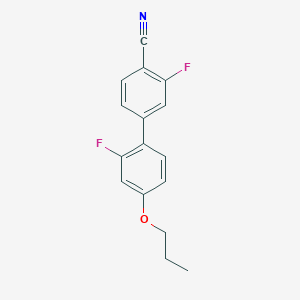 molecular formula C16H13F2NO B15417689 2',3-Difluoro-4'-propoxy[1,1'-biphenyl]-4-carbonitrile CAS No. 162101-28-2