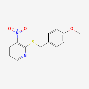 Pyridine, 2-[[(4-methoxyphenyl)methyl]thio]-3-nitro-