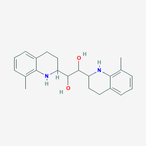 molecular formula C22H28N2O2 B15417775 1,2-Bis(8-methyl-1,2,3,4-tetrahydroquinolin-2-yl)ethane-1,2-diol CAS No. 138197-87-2