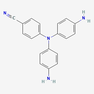 molecular formula C19H16N4 B15417825 4-[Bis(4-aminophenyl)amino]benzonitrile CAS No. 149541-97-9