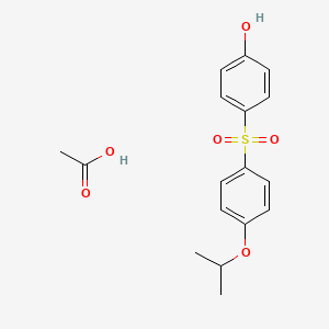 Acetic acid;4-(4-propan-2-yloxyphenyl)sulfonylphenol