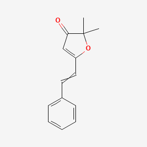 2,2-Dimethyl-5-(2-phenylethenyl)furan-3(2H)-one