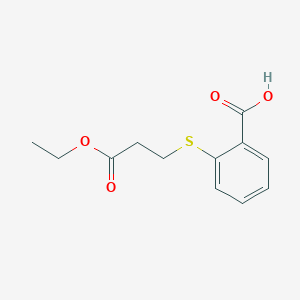 molecular formula C12H14O4S B15417849 2-[(3-Ethoxy-3-oxopropyl)sulfanyl]benzoic acid CAS No. 137446-83-4