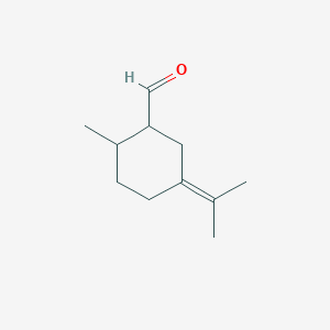 2-Methyl-5-(propan-2-ylidene)cyclohexane-1-carbaldehyde