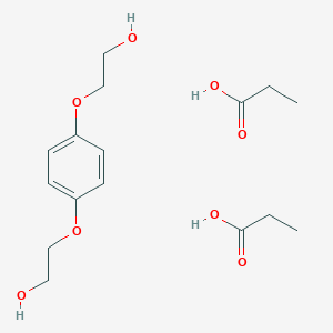 molecular formula C16H26O8 B15418112 2-[4-(2-Hydroxyethoxy)phenoxy]ethanol;propanoic acid CAS No. 133633-35-9