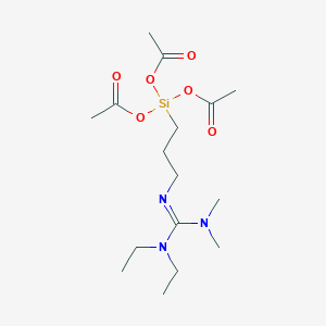 (3-{(E)-[(Diethylamino)(dimethylamino)methylidene]amino}propyl)silanetriyl triacetate