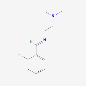 2-{(E)-[(2-Fluorophenyl)methylidene]amino}-N,N-dimethylethan-1-amine