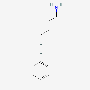 molecular formula C12H15N B15418226 5-Hexyn-1-amine, 6-phenyl- CAS No. 135469-76-0