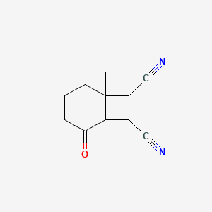 molecular formula C11H12N2O B15418250 1-Methyl-5-oxobicyclo[4.2.0]octane-7,8-dicarbonitrile CAS No. 135823-13-1