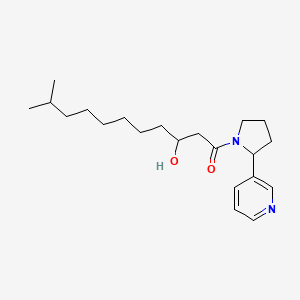 3-Hydroxy-10-methyl-1-[2-(pyridin-3-YL)pyrrolidin-1-YL]undecan-1-one