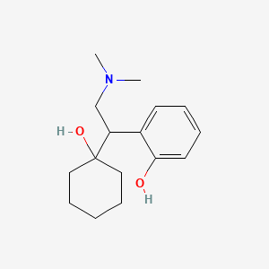 molecular formula C16H25NO2 B15419218 2-[2-(Dimethylamino)-1-(1-hydroxycyclohexyl)ethyl]phenol CAS No. 130198-59-3