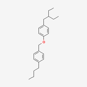 molecular formula C23H32O B15419341 Benzene, 1-butyl-4-((4-(2-ethylbutyl)phenoxy)methyl)- CAS No. 125796-72-7