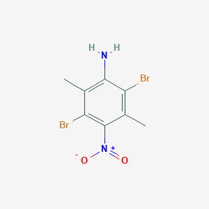 molecular formula C8H8Br2N2O2 B15419379 2,5-Dibromo-3,6-dimethyl-4-nitroaniline CAS No. 120455-54-1