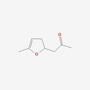 molecular formula C8H12O2 B15419403 1-(5-Methyl-2,3-dihydrofuran-2-yl)propan-2-one CAS No. 113502-96-8