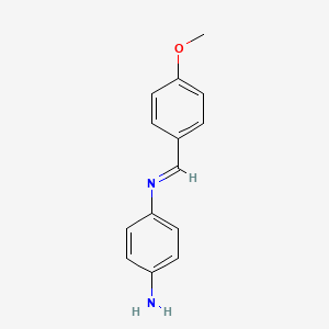 molecular formula C14H14N2O B15419412 4-{(E)-[(4-Methoxyphenyl)methylidene]amino}aniline CAS No. 116807-88-6