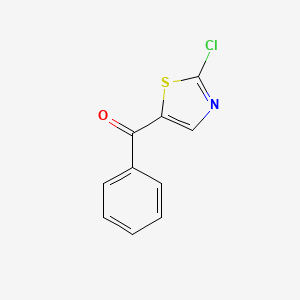 molecular formula C10H6ClNOS B15419436 Methanone, (2-chloro-5-thiazolyl)phenyl- CAS No. 129865-59-4