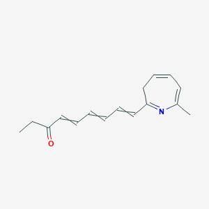 molecular formula C16H19NO B15419462 9-(7-methyl-3H-azepin-2-yl)nona-4,6,8-trien-3-one CAS No. 112448-73-4