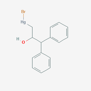 molecular formula C15H15BrHgO B15419467 Bromo(2-hydroxy-3,3-diphenylpropyl)mercury CAS No. 114424-40-7