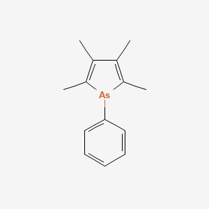 molecular formula C14H17As B15419491 2,3,4,5-Tetramethyl-1-phenyl-1H-arsole CAS No. 113111-17-4